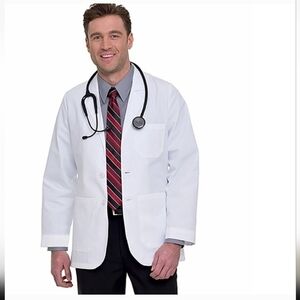 LANDAU Men's White Lab Jacket-3200 Size 32 Unisex  NWT!